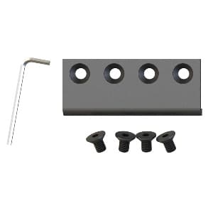 Barn Door Flat Rail Connector, Matte Black Finish