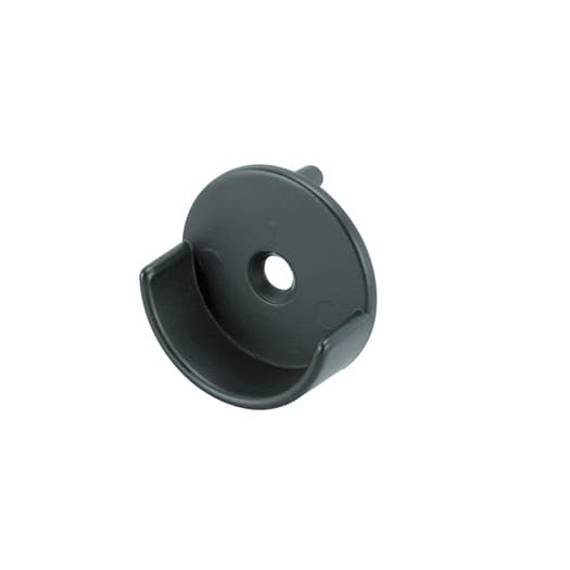 1-5/16" Diameter Open Flange for Round Closet Rods, Pin Mount, Matte Black Finish