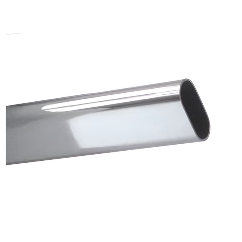 PRO 1-1/8" x 5/8" Oval 8' Long 20 Ga Closet Rod, Steel, Chrome Finish