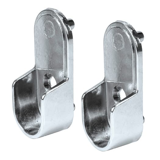 PRO Screw-On Oval Closet Rod Flange, Dull Chrome Finish