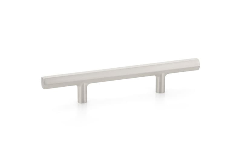 3-1/2" Mod Hex Extended Cabinet Pull, Satin Nickel