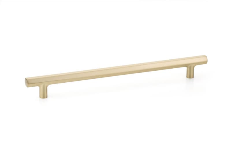 10" Mod Hex Cabinet Pull, Satin Brass