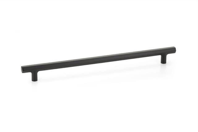 12" Mod Hex Cabinet Pull, Flat Black
