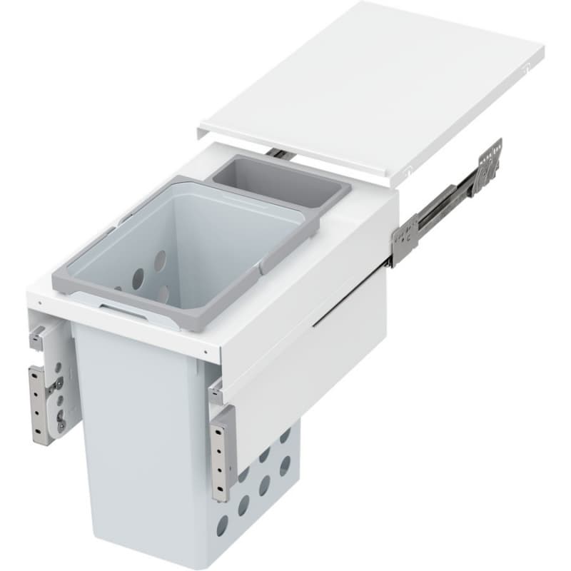 WASH Space XX Double 31QT/1.5QT Under-Drawer Hamper System for 13-1/2" Cabinet Opening, White