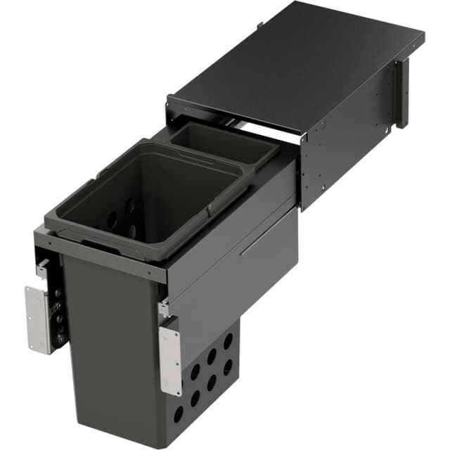 Hamper Pull Out in Carbon Steel Gray, For Face-Frame Cabinets Vauth Sagel