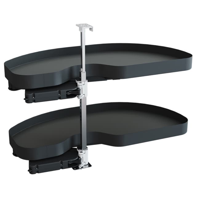 Vauth-Sagel CORNERSTONE MAXX Planero Blind Corner Pull-Out for 18" Opening, Carbon Steel Gray
