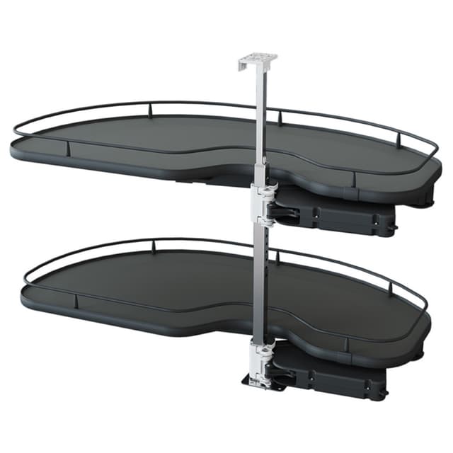 Vauth-Sagel CORNERSTONE MAXX Scalea Blind Corner Pull-Out for 18" Opening, Carbon Steel Gray
