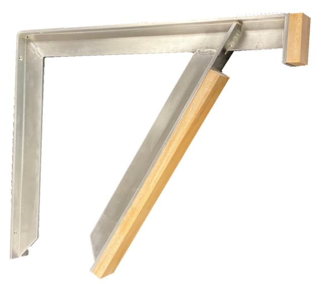 18" ADA Vanity Bracket, Mill Finish