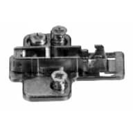 Nexis 2-D Cam Adjustable Wing Mounting Plate, 2-Point Fixing, Nickel-Plated, with Pre-Mounted Euro-Screws, 2mm