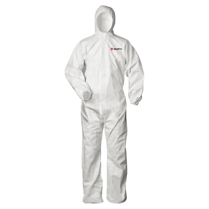 Disposable Coveralls with Cuffed Wrists/Elastic Waist/Ankles, Medium