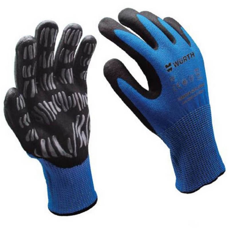Large Tigerflex Cut 5 Cut-Resistant HPPE/Nylon/Spandex/Glass Fiber Nitrile Foam Coated Gloves, Blue