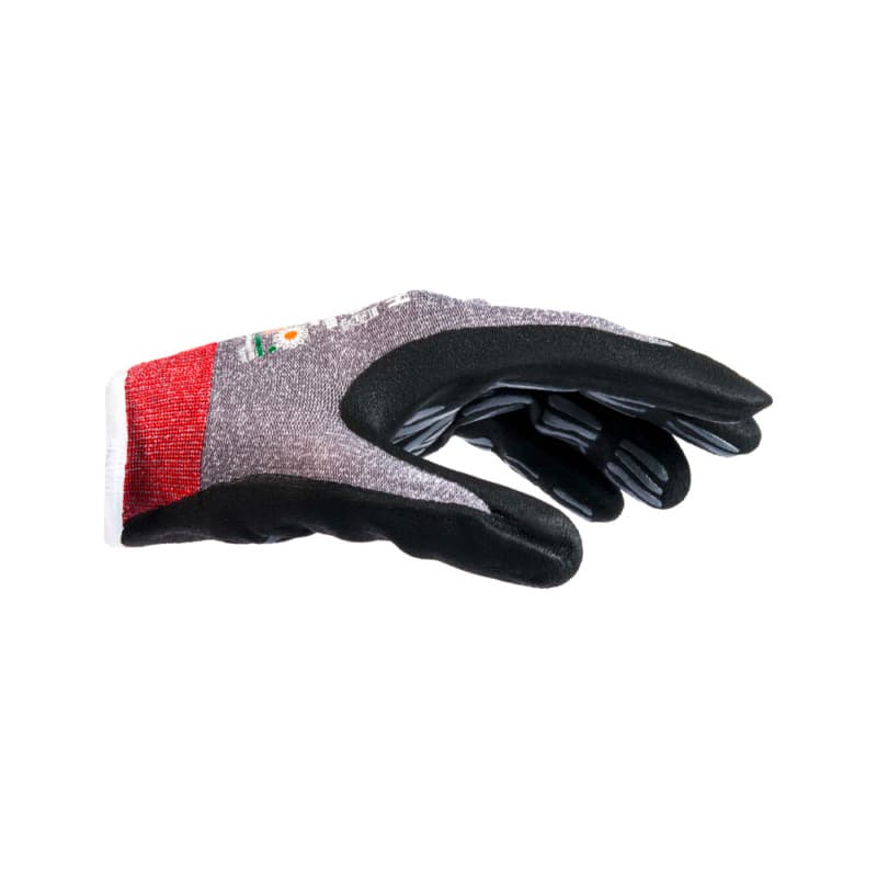 Extra Large Tigerflex Ergo Plus Nitrile Foam Coated Glove, Grey/Black/Red