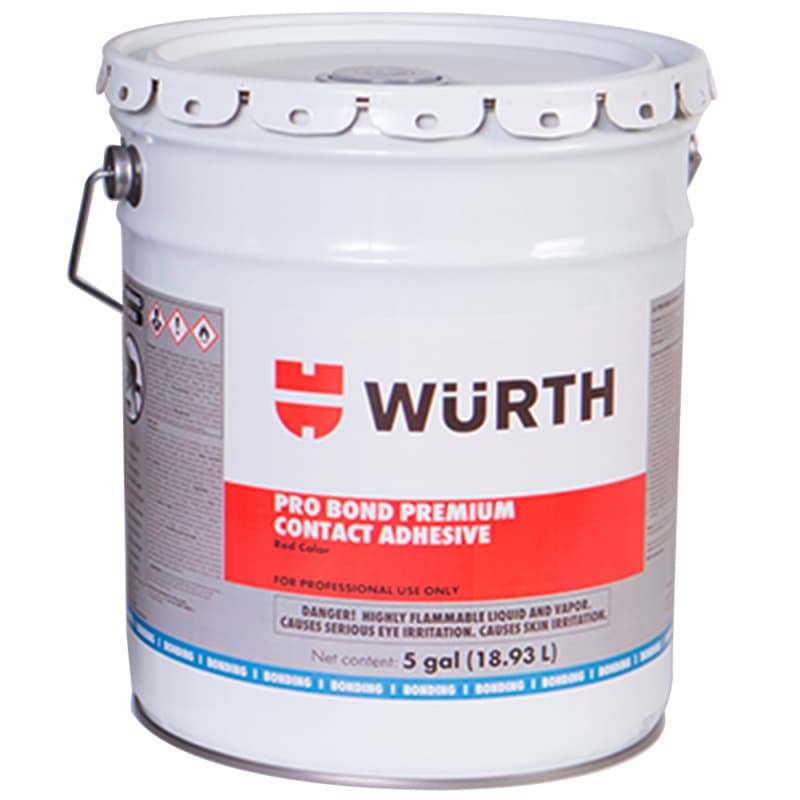 Pro Bond Premium Contact Adhesive, Red, 5 Gallon Pail