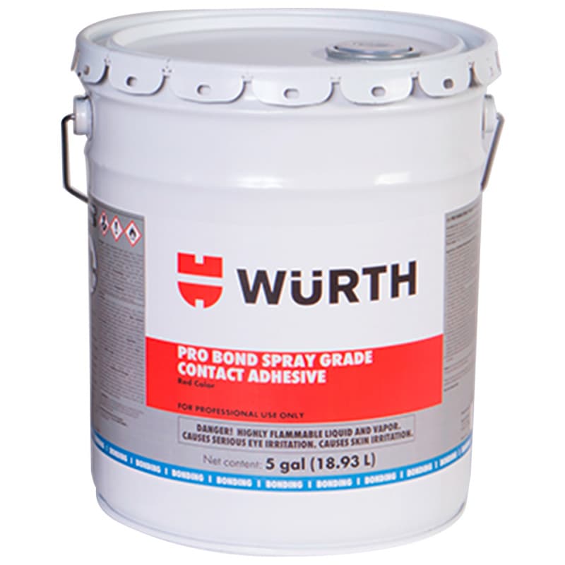 Pro Bond Spray Grade Contact Adhesive, Red, 5 Gallon Pail