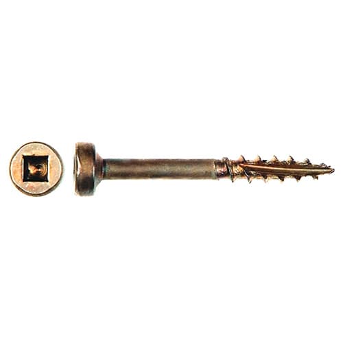 #7 x 1-1/2" Modified Pan Head Assembly Screw, Square Drive Coarse Thread and Type 17 Auger Point, Lubricated, Jar of 5 Hundred by Wurth