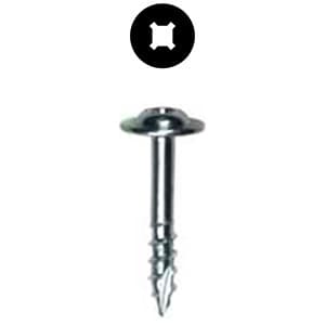 #8 x 1-1/4" Modified Washer Head Drawer Front Adjusting Screw, Combo Drive Coarse Thread and Type 17 Auger Point, Zinc, Box of 6.5 Thousand by Wurth