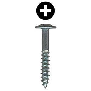 #8 x 3/4" Washer Head Hinge/Drawer Slide Screw, Phillips Drive Coarse Thread and Type 17 Auger Point, Lubricated, Box of 10 Thousand by Wurth