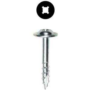 #8 x 1" Modified Washer Head Drawer Front Adjusting Screw, Combo Drive Coarse Thread and Type 17 Auger Point, Zinc, Box of 1 Thousand by Wurth