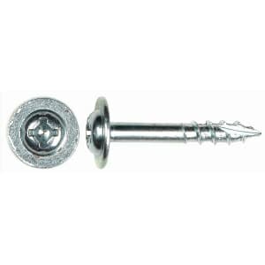 #8 x 1-1/8" Modified Washer Head Drawer Front Adjusting Screw, Combo Drive Coarse Thread and Type 17 Auger Point, Zinc, Box of 1 Thousand by Wurth