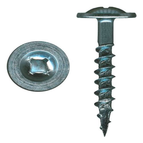 #8 x 7/8" Modified Washer Head Drawer Front Adjusting Screw, Phillips Drive Coarse Thread and Type 17 Auger Point, Zinc, Box of Thousand by Wurth