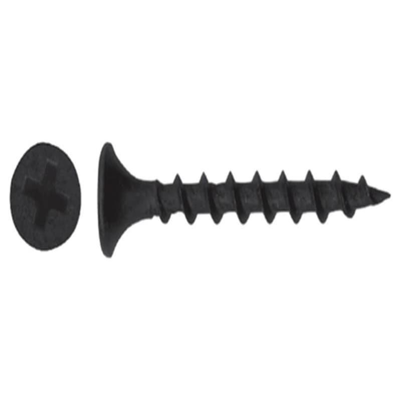 #7 x 1-1/4" Bugle Head Drywall Screw, Phillips Drive Coarse Thread and Sharp Point, Black, Box of 8 Thousand by Wurth