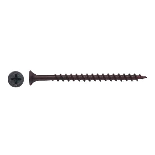 #7 x 1" Bugle Head Drywall Screw, Phillips Drive Coarse Thread and Sharp Point, Black, Box of 10 Thousand by Wurth