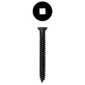 #9 x 3" Bugle Head Drywall Screw, Square Drive Coarse Thread and Sharp Point, Black, Box of 1 Thousand by Wurth