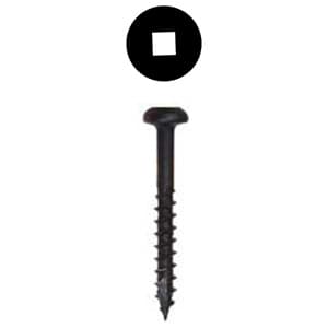 Würth #6 Pan Head Square Drive Type 17 Auger Point Face Frame and Pocket-Hole Screw
