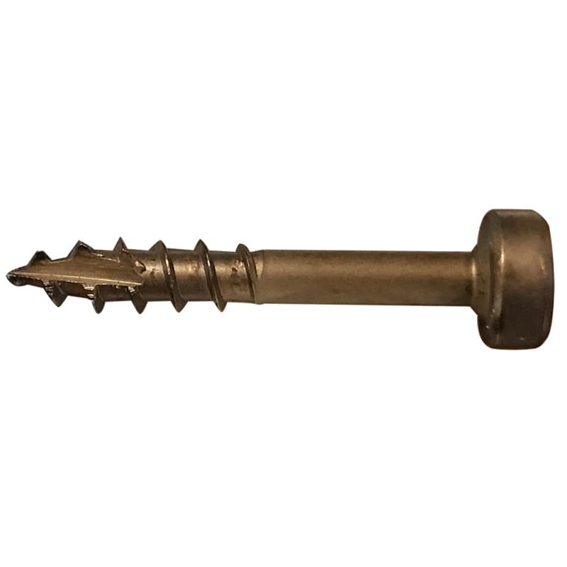 #7 x 1" Modified Pan Head Face Frame/Pocket-Hole Screw, Square Drive Coarse Thread and Type 17 Auger Point, Lubricated, Box of 10 Thousand by Wurth