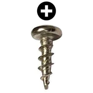 #10 x 3/4" Pan Head Hinge/Drawer Slide Screw, Phillips Drive Coarse Thread and Type 17 Auger Point, Nickel, Box of 9 Thousand by Wurth
