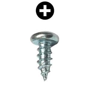 #10 x 5/8" Pan Head Hinge/Drawer Slide Screw, Phillips Drive Coarse Thread and Regular Point, Nickel, Box of Thousand by Wurth