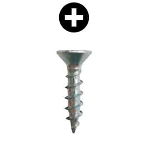 #5 x 5/8" Flat Head Hinge/Drawer Slide Screw, Phillips Drive Coarse Thread and Regular Point, Nickel, Box of 32 Thousand by Wurth