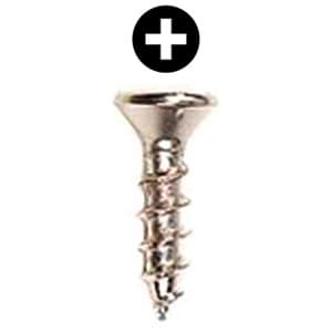 #6 x 3/4" Flat Head Hinge/Drawer Slide Screw, Phillips Drive Coarse Thread and Regular Point, Nickel, Box of 5 Thousand by Wurth
