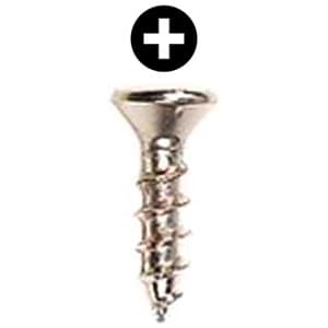 #6 x 3/4" Flat Head Hinge/Drawer Slide Screw, Phillips Drive Coarse Thread and Regular Point, Zinc, Box of 5 Thousand by Wurth
