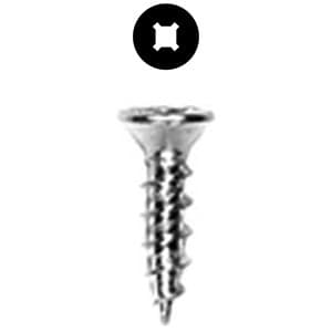 #6 x 5/8" Flat Head Hinge/Drawer Slide Screw, Combo Drive Coarse Thread and Regular Point, Zinc, Box of Thousand by Wurth