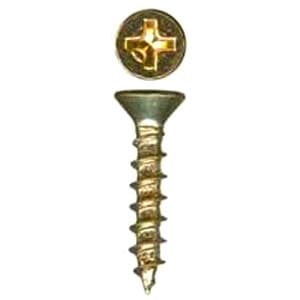 #6 x 5/8" Flat Head Hinge/Drawer Slide Screw, Phillips Drive Coarse Thread and Sharp Point, Antique English, Box of 1 Thousand by Wurth