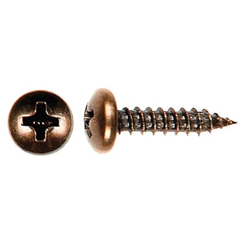 #8 x 1/2" Pan Head Hinge/Drawer Slide Screw, Phillips Drive Fine Thread and Regular Point, Zinc, Box of Thousand by Wurth