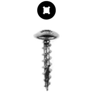 #8 x 3/4" Truss Head Hinge/Drawer Slide Screw, Combo Drive Coarse Thread and Type 17 Auger Point, Zinc, Box of 12 Thousand by Wurth