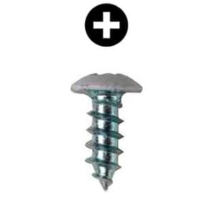 #8 x 1/2" Modified Truss Head Hinge/Drawer Slide Screw, Phillips Drive Coarse Thread and Regular Point, Zinc, Box of 5 Thousand by Wurth