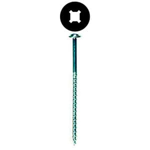 #10 x 3" Round Washer Head Installation Screw, Combo Drive Coarse Thread and Regular Point, Zinc with White Head, Box of Thousand by Wurth