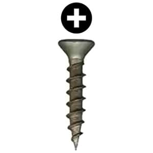 #8 x 1" Flat Head Assembly Screw, Phillips Drive Coarse Thread and Regular Point, Lubricated, Box of 10 Thousand by Wurth