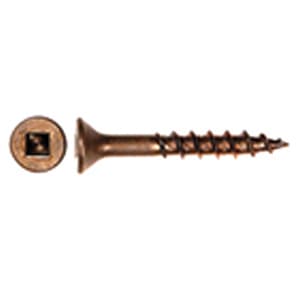 #8 x 1" Flat Head Assembly Screw, Square Drive Coarse Thread and Regular Point, Lubricated, Box of 10 Thousand by Wurth
