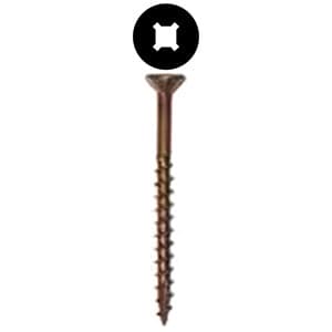 #8 x 1-1/2" Flat Head Assembly Screw, Combo Drive Coarse Thread with Nibs and Regular Point, Lubricated, Box of 5 Thousand by Wurth