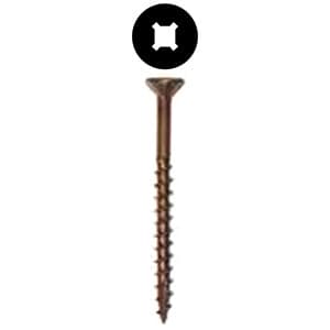 #8 x 1-1/2" Flat Head Assembly Screw, Combo Drive Coarse Thread with Nibs and Regular Point, Lubricated, Box of Thousand by Wurth