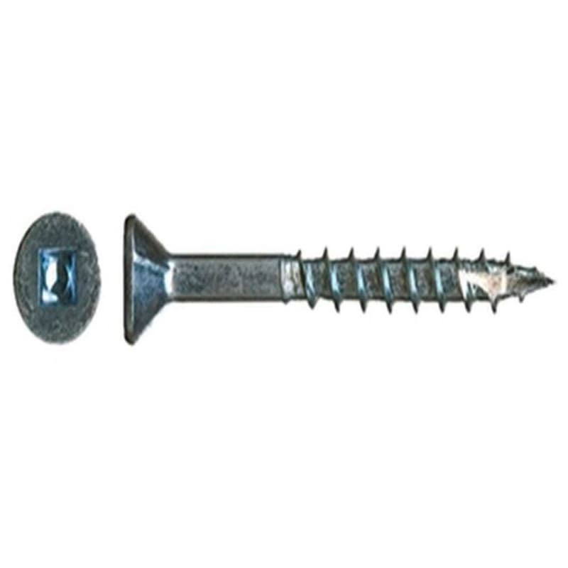 #8 x 1-1/2" Flat Head Assembly Screw, Square Drive Coarse Thread with Nibs and Type 17 Auger Point, Zinc, Box of 7 Thousand by Wurth