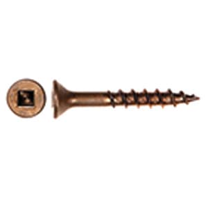 #8 x 1-1/2" Flat Head Assembly Screw, Square Drive Coarse Thread and Regular Point, Lubricated, Box of 5 Thousand by Wurth