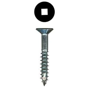 Würth #8 Flat Head Square Drive Type 17 Auger Point Zinc Assembly Screw