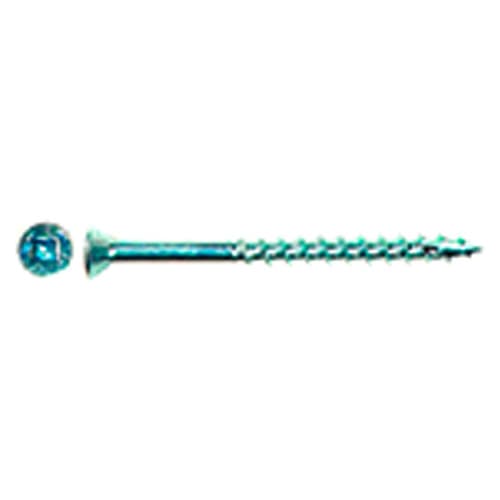 #8 x 1-3/4" Flat Head Assembly Screw, Square Drive Coarse Thread with Nibs and Type 17 Auger Point, Zinc, Box of 4.8 Thousand by Wurth
