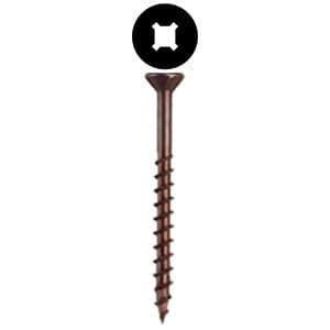 #8 x 1-3/4" Flat Head Assembly Screw, Combo Drive Turbo Thread with Nibs and Regular Point, Lubricated, Box of Thousand by Wurth