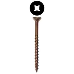 #8 x 2" Flat Head Assembly Screw, Combo Drive Coarse Thread with Nibs and Regular Point, Lubricated, Box of 3.5 Thousand by Wurth
